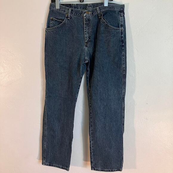 Wrangler Dark Wash Denim 5 Pocket Jeans - Picture 1 of 5